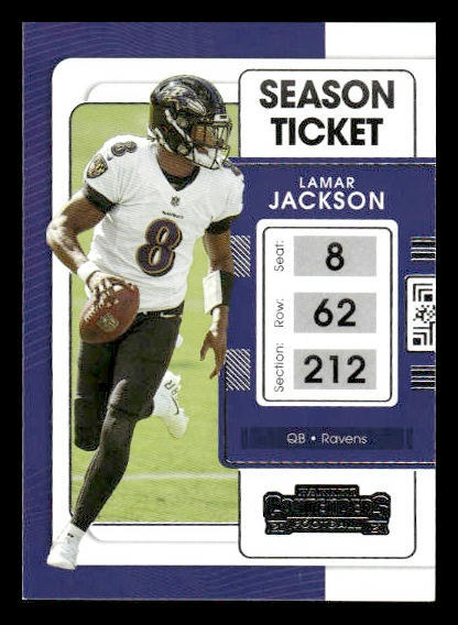 2021 Panini Contenders #7 Lamar Jackson Baltimore Ravens
