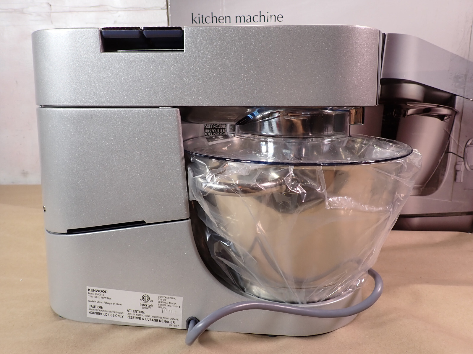 Kenwood KMC011 5 Quart Chef Titanium Kitchen Machine, Stainless Steel