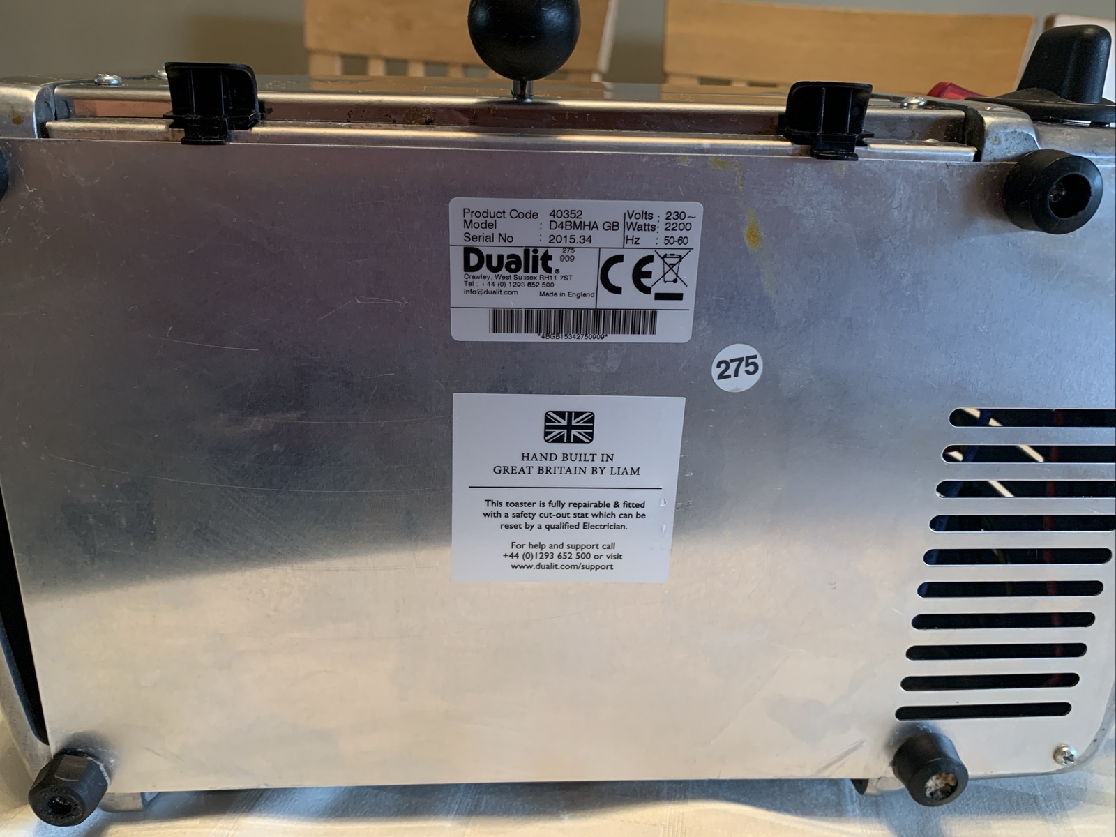 Dualit 40352 2200W Vario 4Slice Toaster Stainless Steel eBay