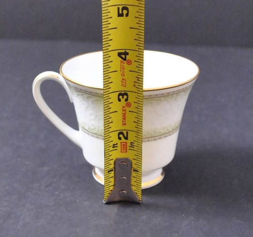 Vintage Noritake China Japan 2160 Eugenia Cup White Flowers Green Shade Y5 - Picture 9 of 10