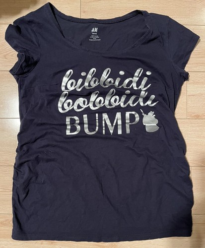Bibbidi Bobbidi Bump Camisa H\u0026m Maternidad Embarazada Cenicienta medio Bebé  Superior | eBay