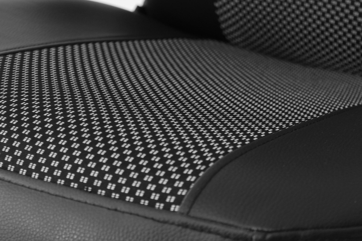 Sitzbezüge Schonbezüge SET QF Für VW T5 Caravelle Kunstleder Schwarz