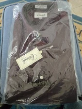 Chiarelli Uomo  brown  Men’s Long Sleeve Shirt Sz 16.  34/35  100% cotton