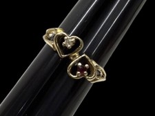 14K CHILD'S YELLOW GOLD HEART RING WITH SIMULATED STONES - 1.3g AZP025477 