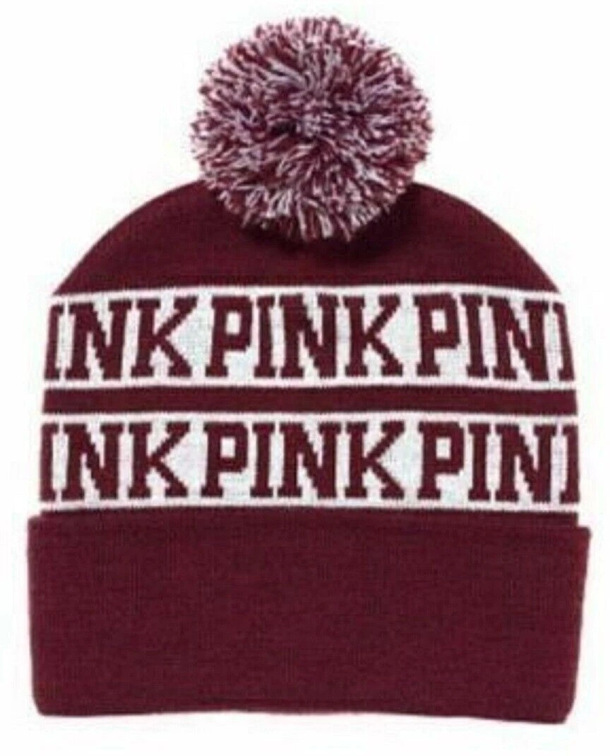Victoria’s Secret PINK Fuzzy Feels Beanie Hats Bundle Black White Pink One Size Victoria main image 3