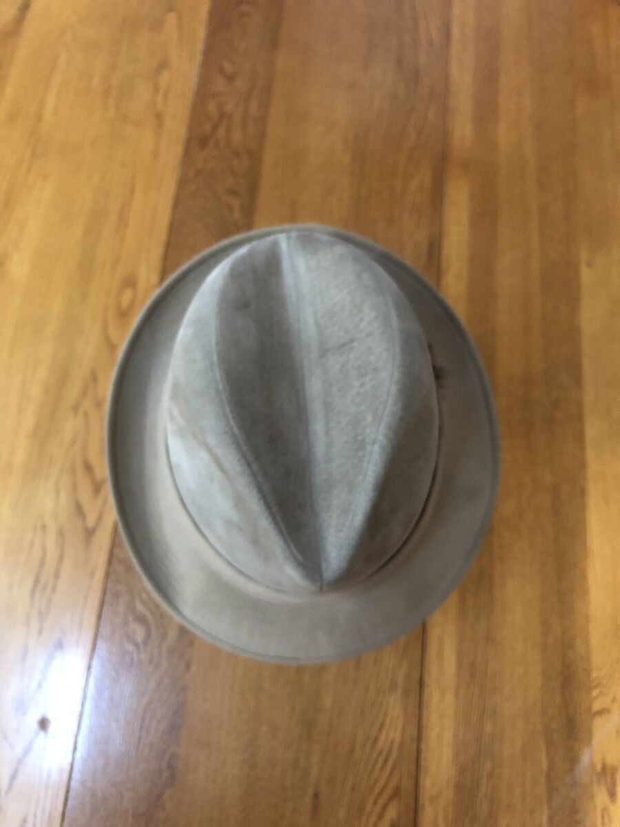 Vintage Dobbs Fifth Avenue Hat New York Suede Leather Style Vintage Dobbs Fifth Avenue Hat New York Suede Leather Style