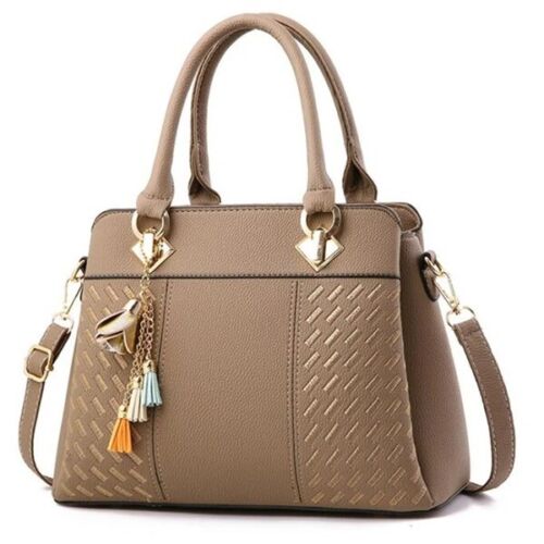 Luxury Embroidered Women's PU leather Crossbody Bag Large Lightweight Soft - Picture 14 of 19