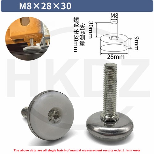 Levelling Machine Feet M6 M8 M10 Screw in Height Adjustable Furniture Feet Foot - Picture 38 of 53