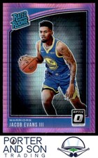 Jacob Evans III 2018-19 Donruss Optic Hyper Pink RC #178 Golden State Warriors
