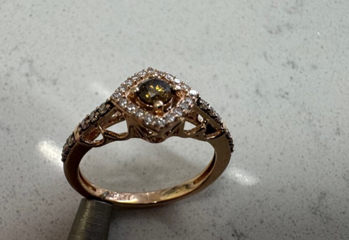LeVian 14K Rose Gold Chocolate Diamond 0.51 cts Ring Size 7.15