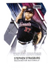STEPHEN STRASBURG 2021 Stadium Club Triumvirates Base and Black S/N 75/99 