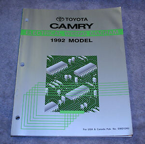 1992 Toyota Camry Electrical Wiring Diagram Service Repair Manual