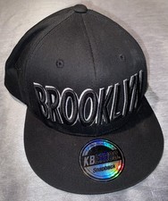KBETHOS Snapback Brooklyn Hat Black-White