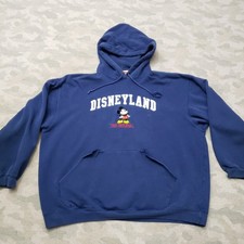 Vintage Disneyland Sweatshirt Mens Medium Blue Mickey Inc Hoodie Embroidered