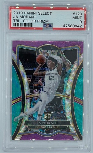 2019 Ja Morant Panini Select Rookie Tri Color Prizm #120 PSA 9