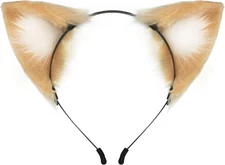 Cat Fox Faux Fur Ears Headband Cute Halloween Fancy Dress Cosplay Handmade Anima