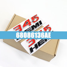 2pcs Side Fender For Char Chall 345 He Emblem Red Black Chrome Badge Nameplate