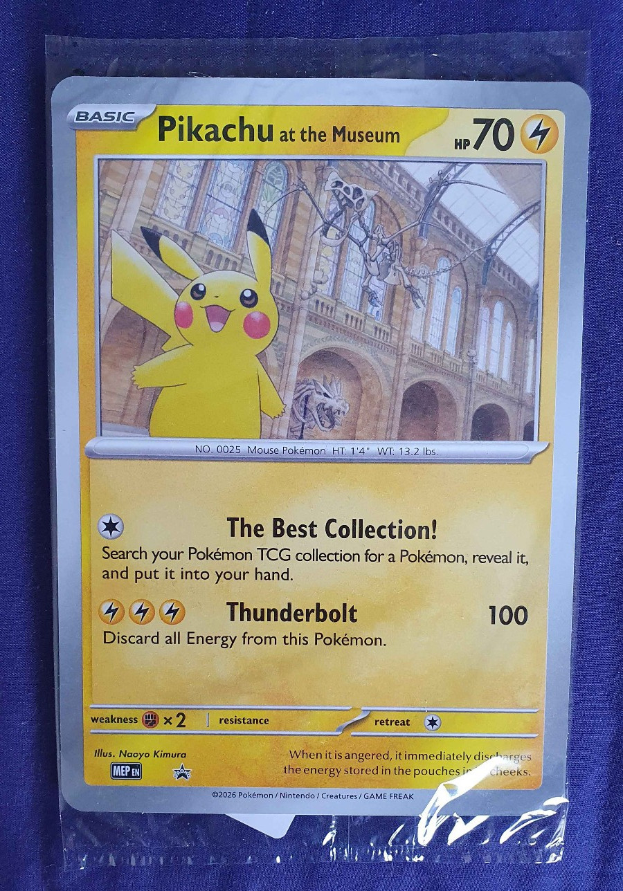 Pikachu at the Museum (MEP) Oversized Card