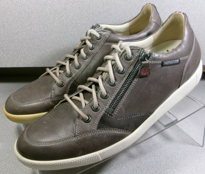 NP#526263 MMMS70 MEN SHOE SIZE 8.5 M (EURO 8) GRAY LEATHER LACE-UP BY MEPHISTO