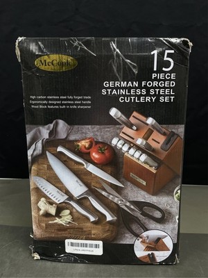 McCook  Knife Sets, German Stainless Steel Kitchen Knife Block Sets with Built 2
