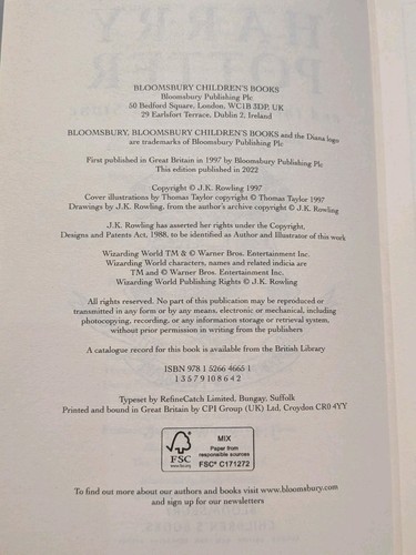 Harry Potter Philosopher’s Stone Rowling 2022 Book 25th Silver Anniversary Ed - Picture 6 of 7