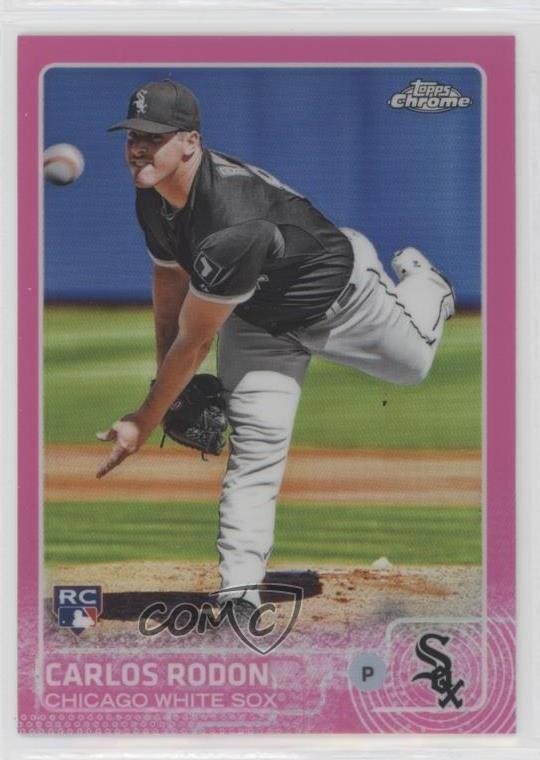 2015 Topps Chrome Pink Refractor Carlos Rodon #90 fo7