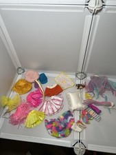 Vintage Mattel Barbie Clothing Accessory Lot Skirts Socks Hats Hawaiian Pillow