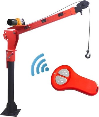 Pismire 0.5 Ton 12V Folding Truck Crane 360 Swivel Winch