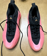 adidas Mens Pink/Black Low Top Lace-Up Athlet...