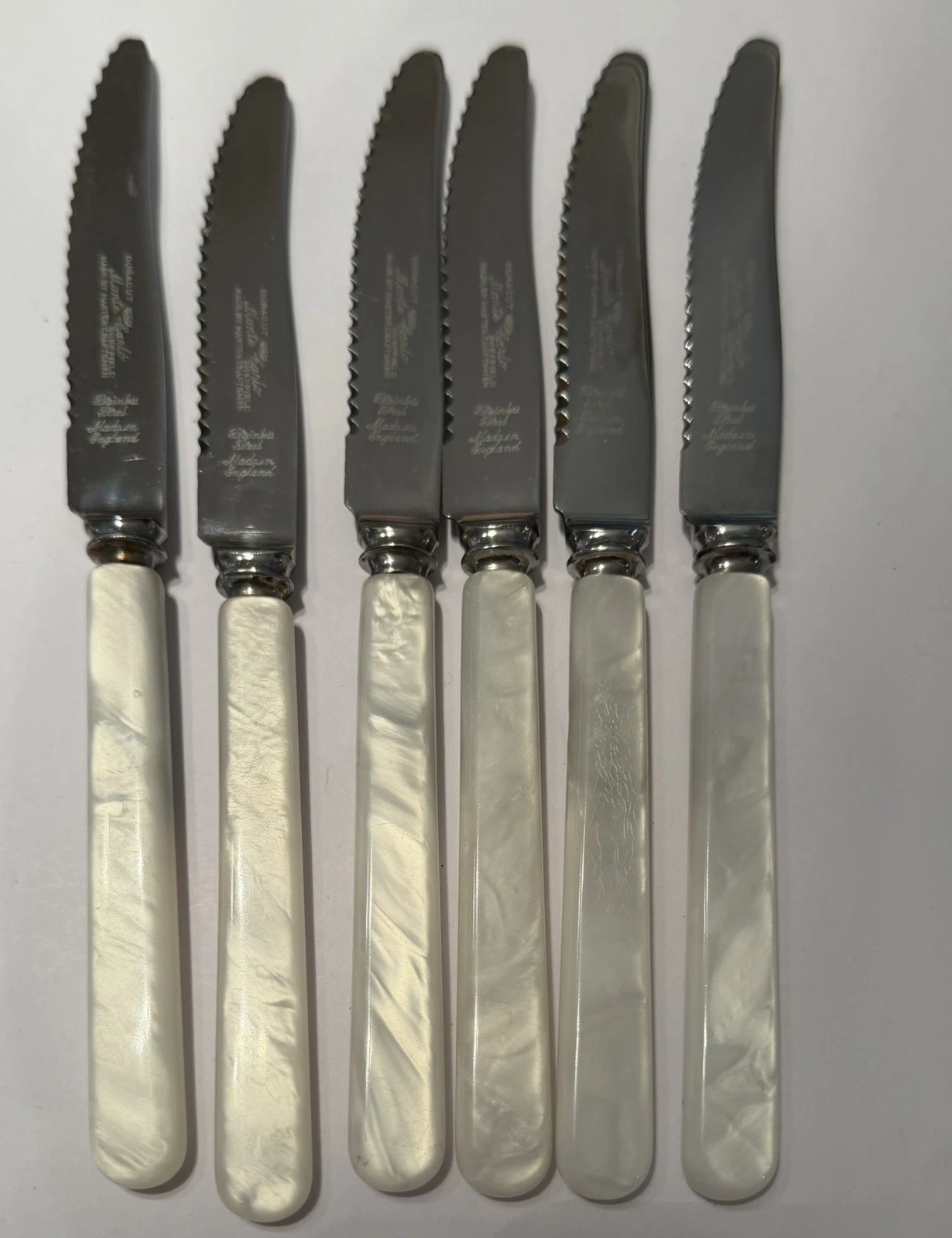 Set of 6 Vintage Duracut ‘ Monte Carlo Serrated Fruit Knives #101