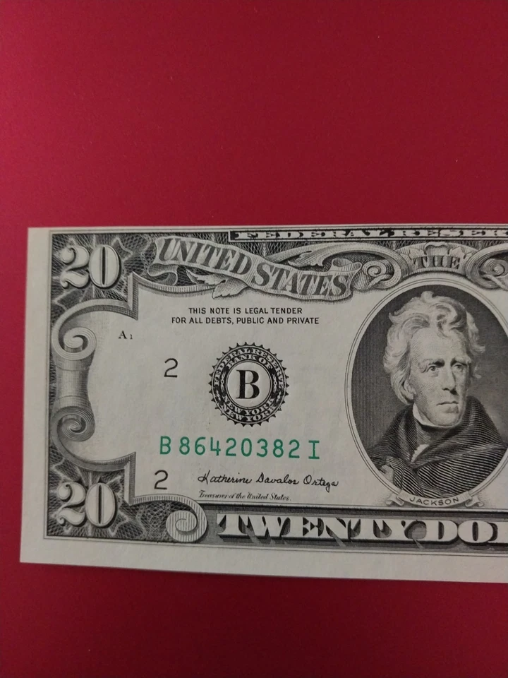 1985 FRN MISCUT/MISALIGNED (OBVERSE) $20 DOLLARS BILL - Image 3 of 4