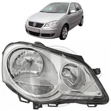 Scheinwerfer rechts mit Motor für VW Polo 9N3 2005-2009 H7/H1 Diederichs