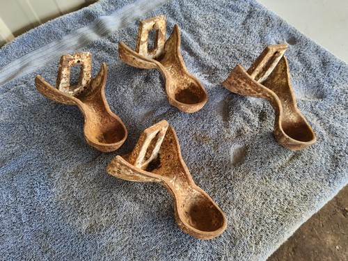 4 Antique Vintage Cast Iron Talon Claw & Ball Tub Feet Matching Set Of 4 - Picture 7 of 8