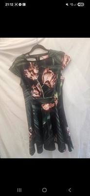  BNWT Ted Baker Florell Palm Flora Skater Dress Size 2 (UK 10) Floral Wedding