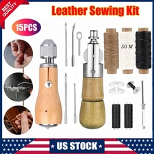 Speedy Stitcher DIY Sewing Awl Needle Repair Tools Kits for Leather Sail Canvas`