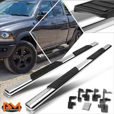 For 19-20 RAM 1500 Quad/Ext Cab 5" Oval Side Step Nerf Bar Running Board Chrome