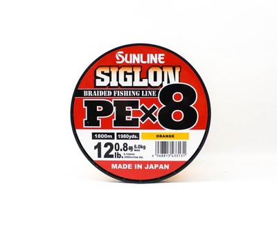 Sunline P.E Linie X8 Siglon 1800M P.E 0.8 12LB Orange (3131)