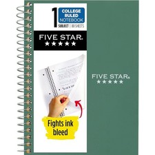 Spiral Notebook 1 Subject College Ruled Paper Personal Size 4-3/8 x 7 80 Sheets