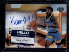 Kam Jones Marquette Basketball Autograph Rookie Card Topps Campus Dorms Insert