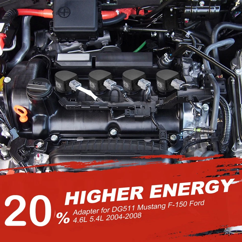 Paquete de 8 bobinas de encendido y bujías de iridio para Ford F150 5,4 L 2004-2008 DG511 Foto 2 de 4