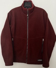 REI Fleece Jacket Maroon Full Zip Women's Size Large Warm Cozy