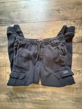 Vintage GUESS Womens Black Cargo Jogger Pants XS 90s Grunge Y2K Punk Loungewear