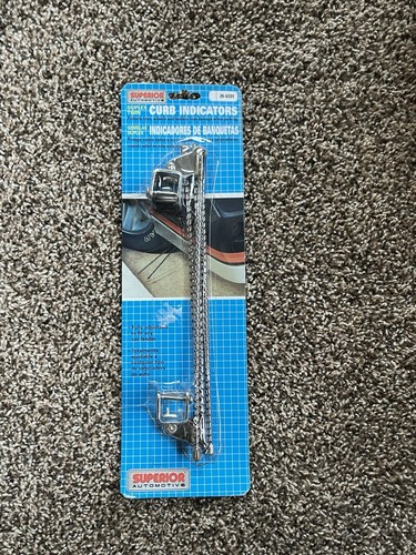 Superior Vintage Chrome Metal Adjustable Curb Indicators Feelers USA New!!