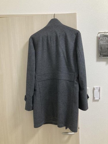 Burberry Long Coat Gray Cotton Polyester Size L For Men - Picture 12 of 24