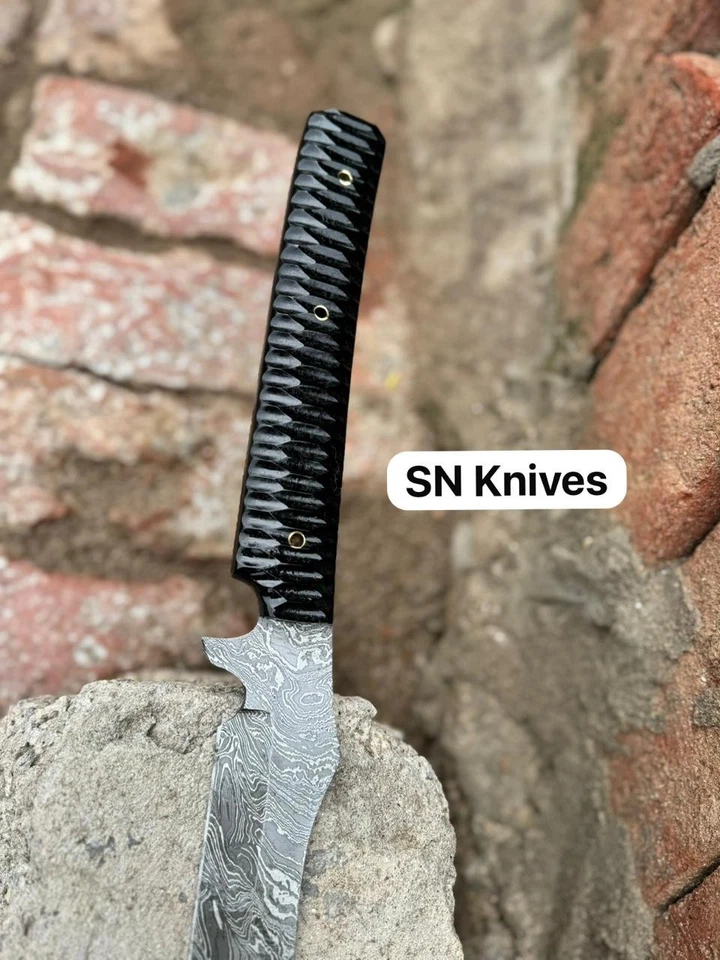 JUEGO DE 2 KATANA DE CAZA DAMASCO Y ACERO HECHAS A MANO PERSONALIZADAS PARA ACAMPAR CON FUNDA Foto 4 de 4