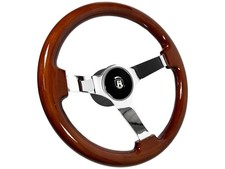 60-73 All Vw Volkswagen Beetle Bug Mahogany And Billet Steering Wheel 14 Deluxe