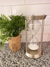Modern Metal Frame Glass Hourglass Sand Timer...