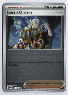 Boss's Orders [Ghetsis] - MEG #114/132 ME01: Mega Evolution Reverse Holo NM
