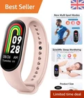 Pink Smart Fitness Tracker with Step Counter & Calorie Measurement - Waterproof