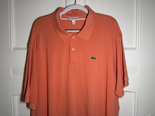 Polo Lacoste vestibilità classica corallo arancione logo coccodrillo cotone uomo 3XL